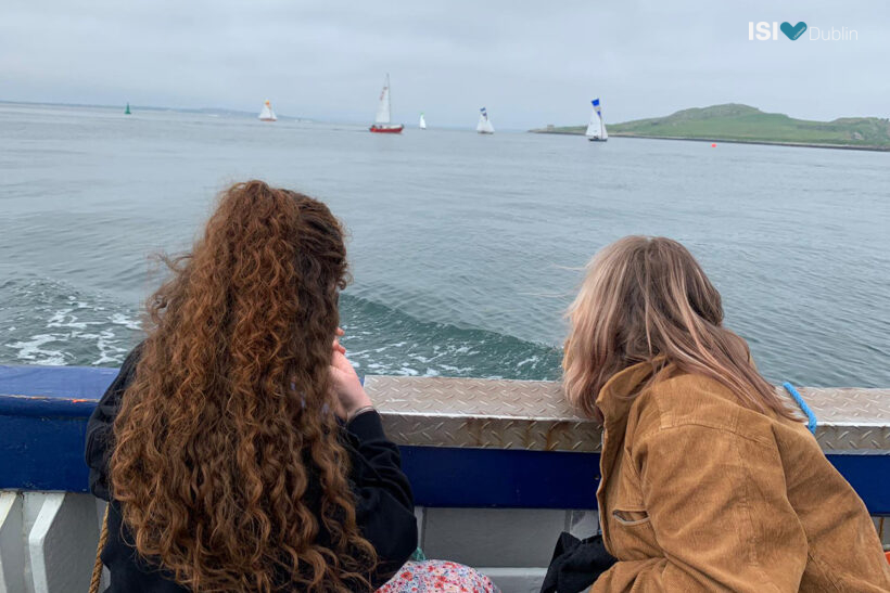 Lea and Diana on a boat tour in Howth at the weekend