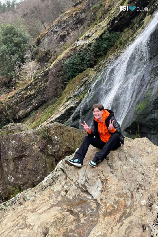 Leona Becker (5th year at St. Finian’s Community School) chilling out at a stunning waterfall