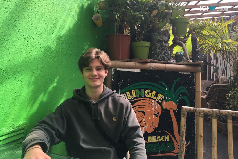 Oskar Wollatz at the jungle café in Galway