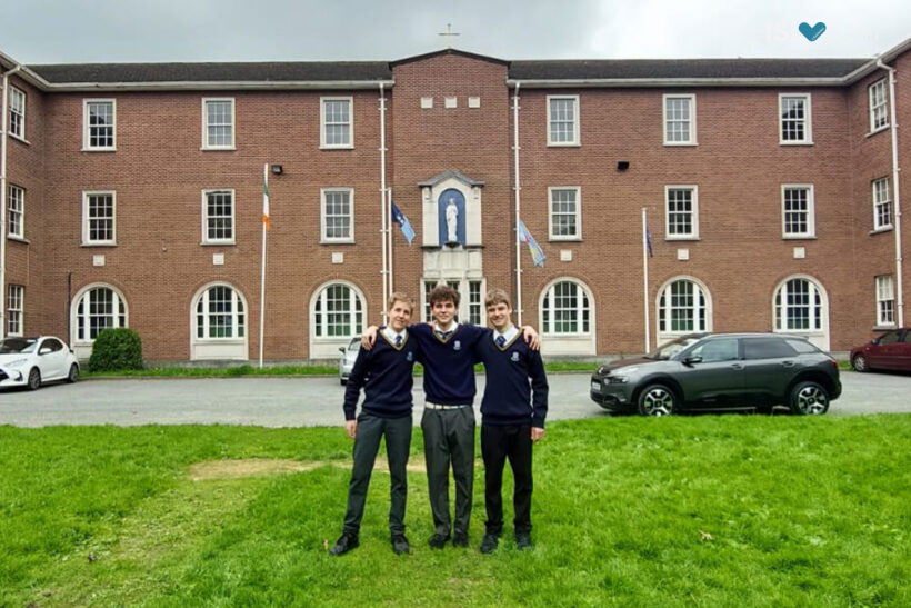 Jakob Zick, Niccolo Morellini and Moritz Killat at their TY Graduation at Marian College