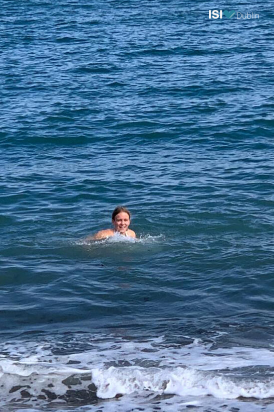 Swimming in the sea