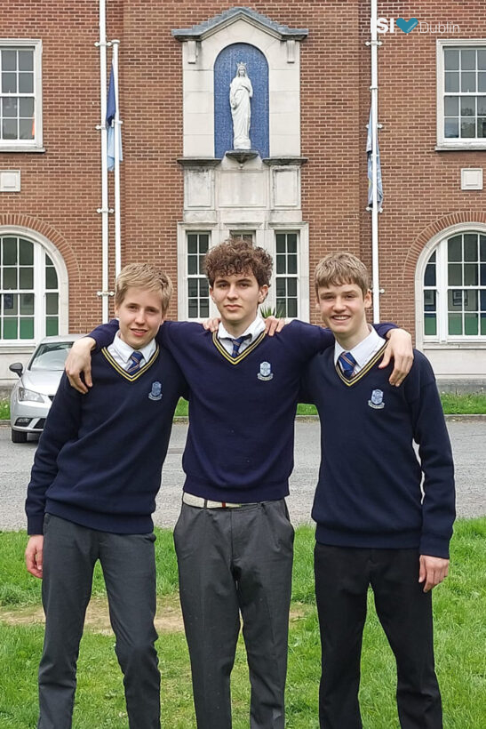 Jakob Zick, Niccolo Morellini and Moritz Killat at their TY Graduation at Marian College 3