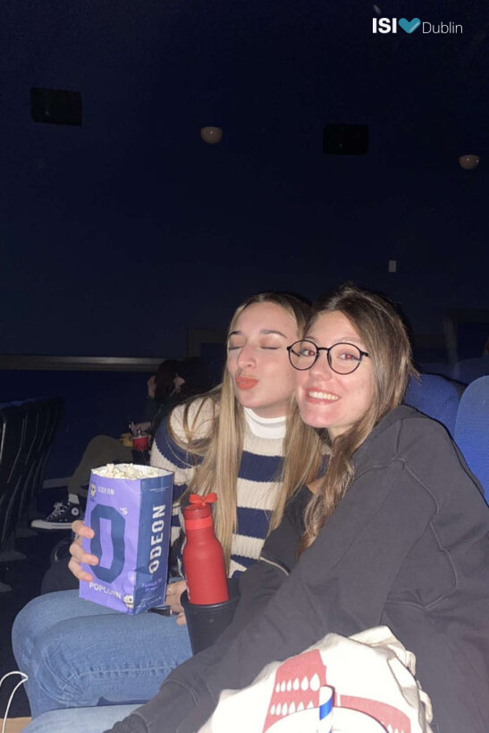 Beatrice Mannasse and Martina Spelta in the cinema