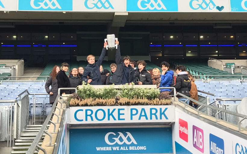 Jakob and Silvan lifting the cup in Croke Park