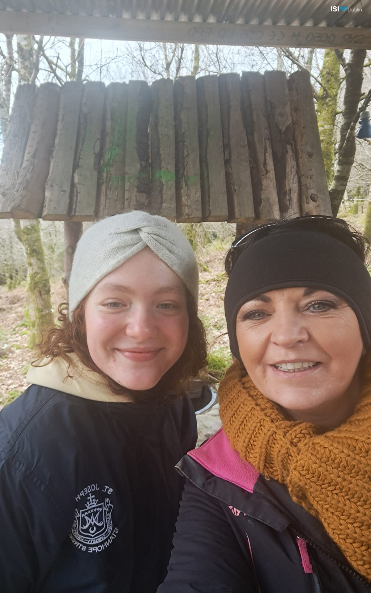 Lea Scholz and her host mother Sue Dorgan hiking