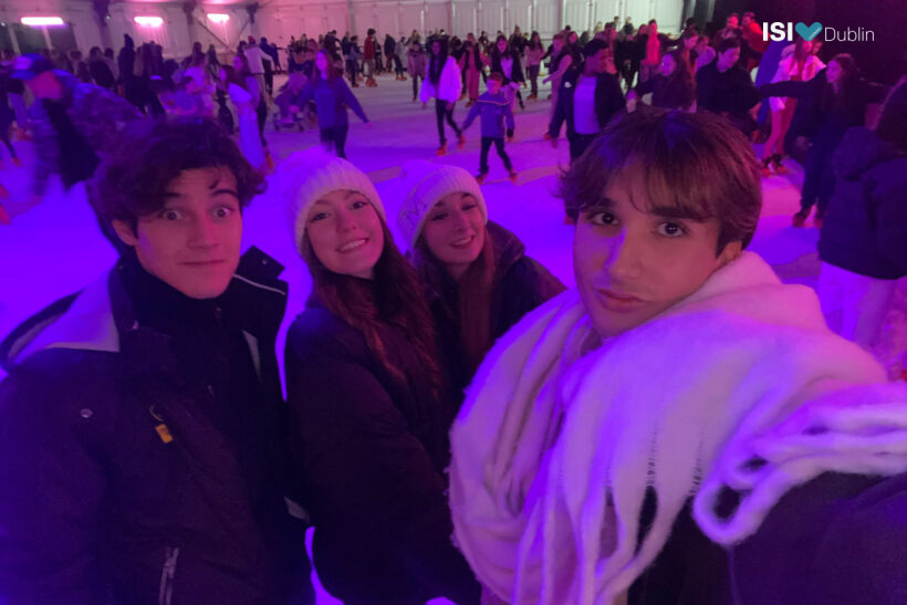 Ice rink with friends