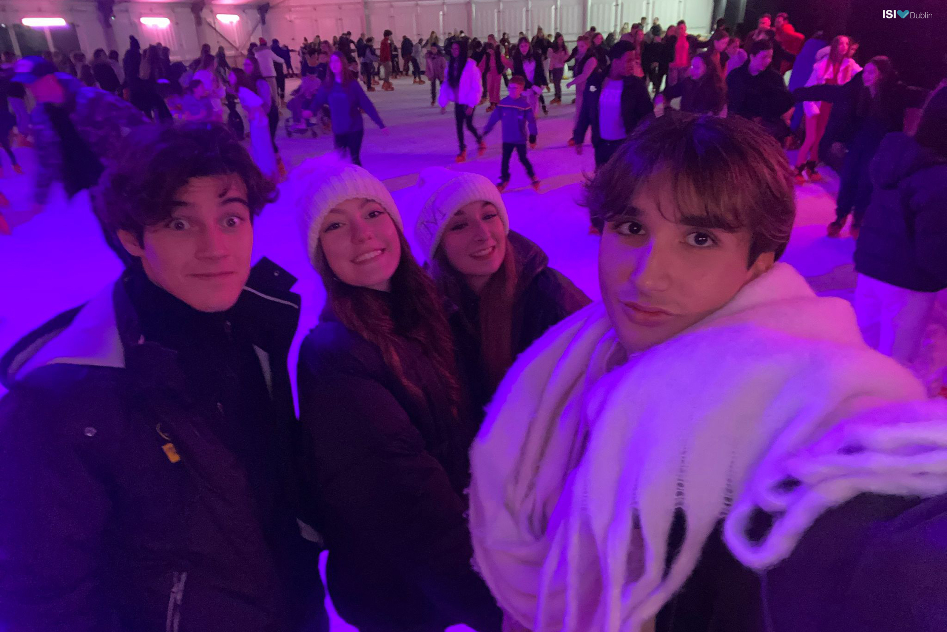 Ice rink with friends