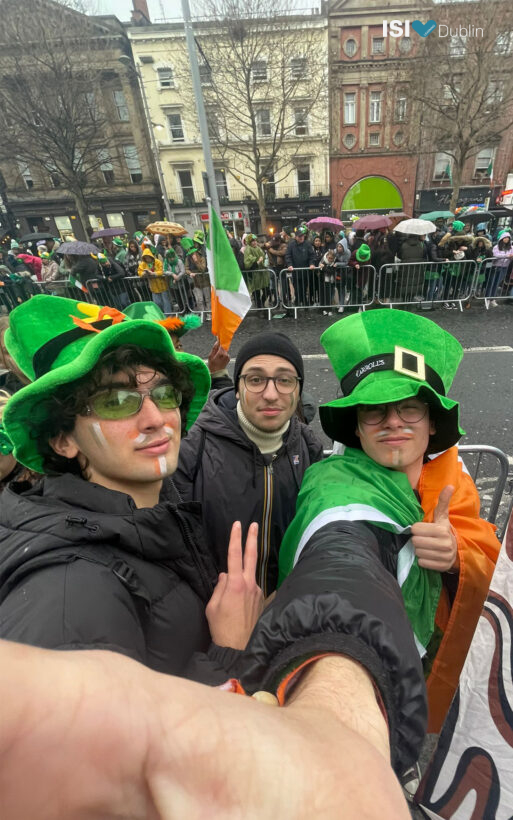 Daniele, Leonardo and Mateo at the St Patricks Day Parade