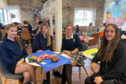 Line Thoene, Hanna Lena Nurmberg, Servane Le Carpentier and Abril Torres Nadal at the End of Year Party