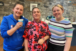 Coordinators Maebh, Bruna and Aimee at the End of Year Party