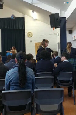 Line Thoene Receiving her 2nd Place Medal for Rowing in St Tiernans