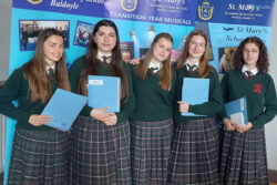 Yara Aeschlimann, Viola Charlotte Carrara, Louise Schaefer, Marisol Wiest, and Clara Sturm at St Mary's TY Grad