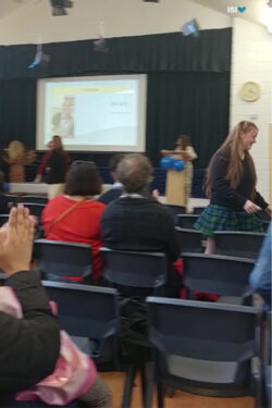 Jule Gerbig Receiving her Certificate from St Tiernans TY Graduation