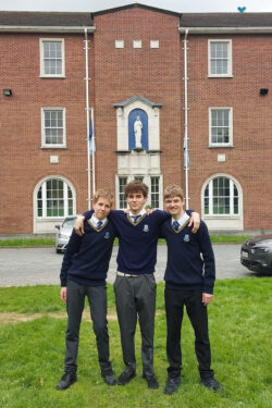 Jakob Zick, Niccolo Morellini and Moritz Killat at their TY Graduation at Marian College 2