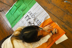 Nene Tanaka Signing an Irish Flag