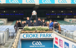 Jakob and Silvan lifting the cup in Croke Park